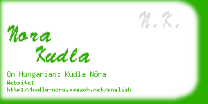 nora kudla business card